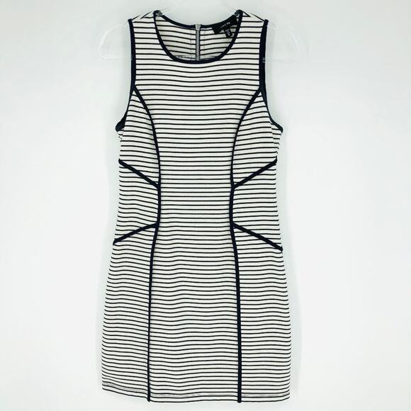 Red 23 Bodycon Dress Navy & White Stripe M - Picture 1 of 8